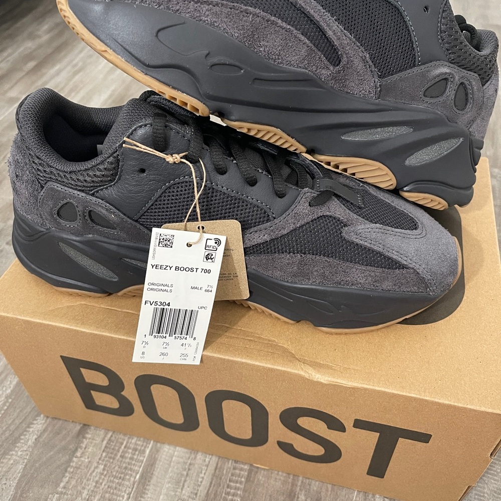 Adidas Black and Gray Sneakers with Chunky Silhouette